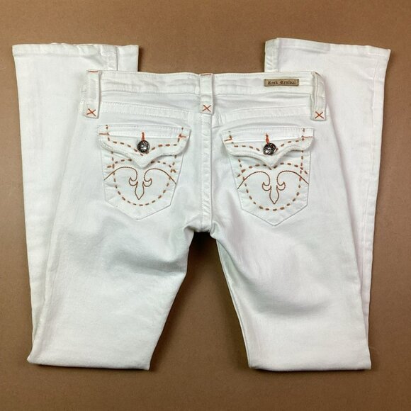 Rock Revival White Flare Jeans 26 - Picture 4 of 11